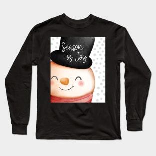 Cute Christmas Snowman Long Sleeve T-Shirt